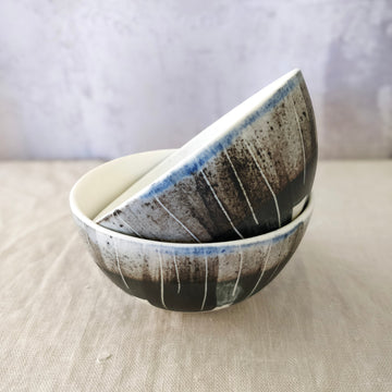 Ceramic Tapas/Side Bowl - Charcoal Black